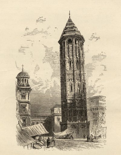 De scheve toren van Saragossa, illustratie uit 